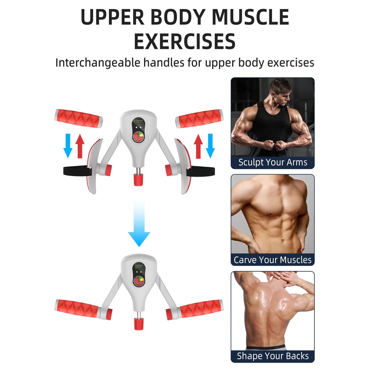 Sentryse Thigh Master 0-77 lbs Adjustable Resistance, Kegel Exerciser Pelvic Floor Muscle with Fixed Leg Straps and Replaceable Handle, Inner Thigh Exerciser for Women Men, Gray