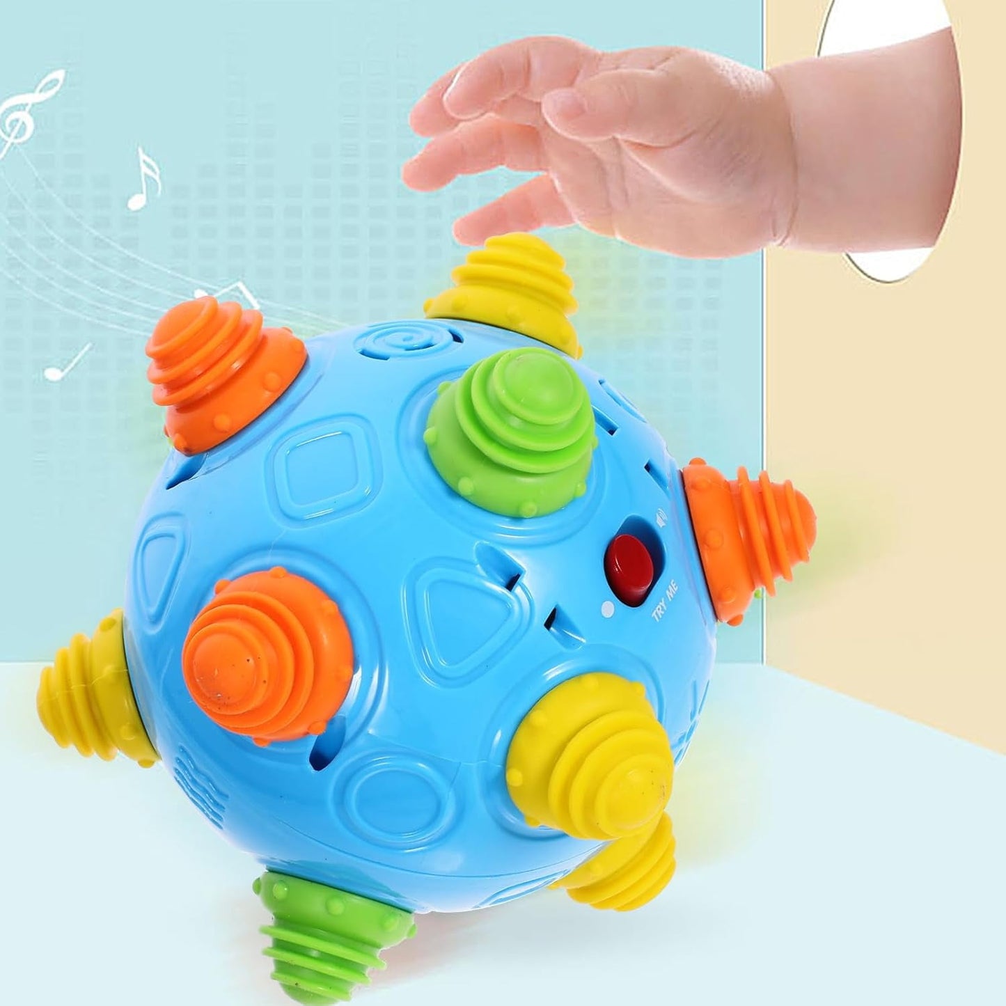 Sentryse Toddlers Baby Music Shake Dancing Ball Toy, Move and Crawl Ball Toys for 3+ Year Old Boys Girls, 1 pack