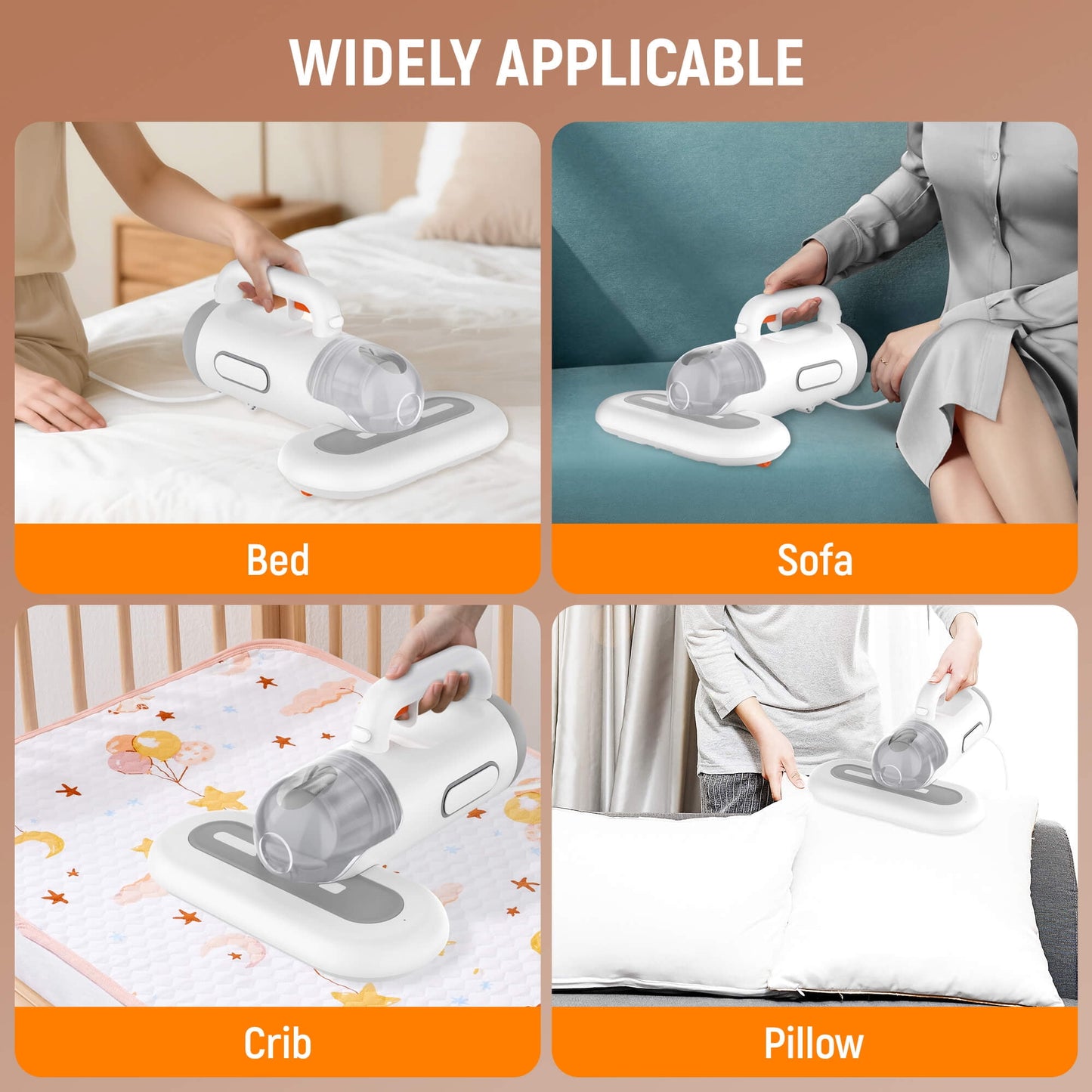 Sentryse Mattress Vacuum Cleaner, Bed Vacuum Cleaner 11Kpa Strong Suction with 253.7nm UV-C Light, Versatile Handheld Vacuums for Bed, Sofa, Couch, Pillow, 400W, Corded