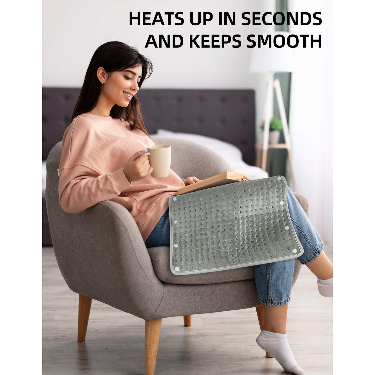 Sentryse Weighted Blanket for Adult, Small Weighted Blanket Travel Size, Weighted Lap Blanket Throw for Calming & Relaxing, 33"x18", Gray