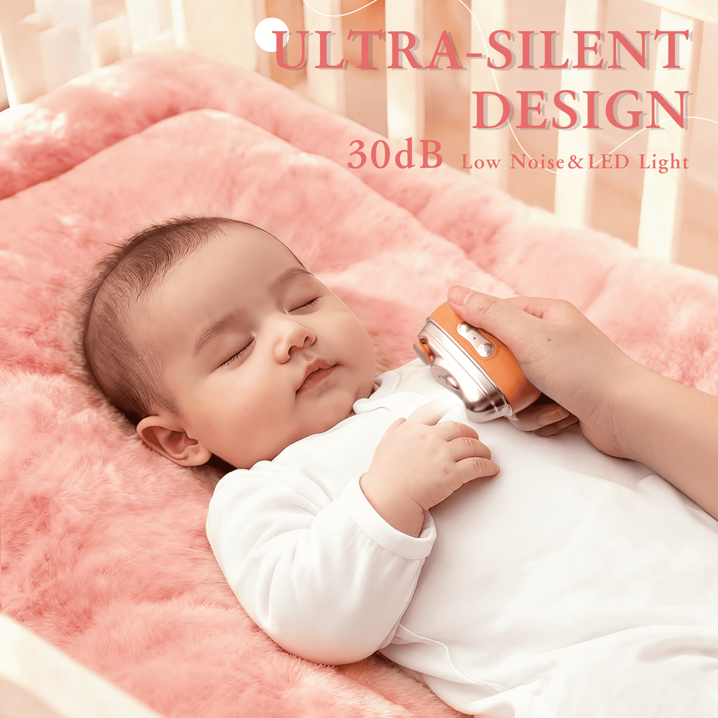 4 in 1 Electric Nail Clipper with Nail Lamp, LED Light, 2-Speed Automatic Trimmer with Clippings Catcher, Safe for Adults, Kids & Seniors (Orange)