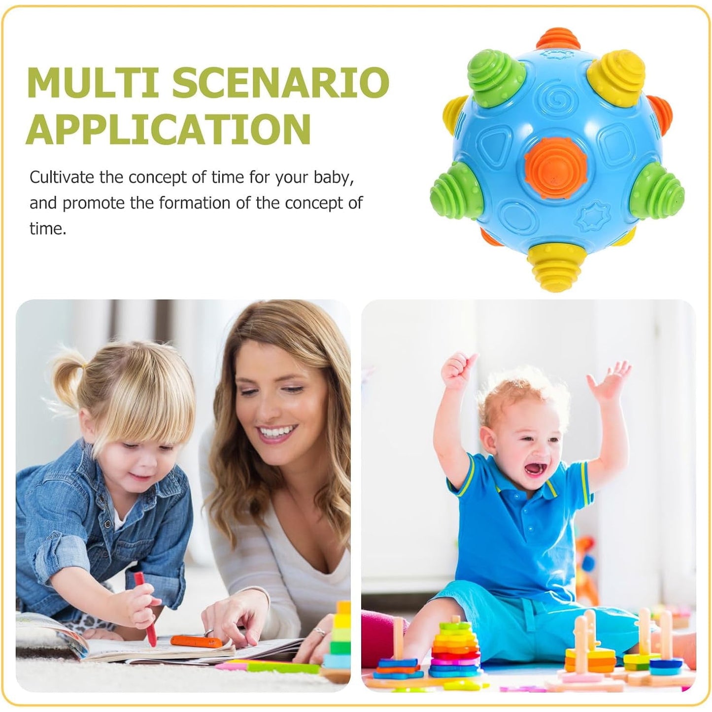 Sentryse Toddlers Baby Music Shake Dancing Ball Toy, Move and Crawl Ball Toys for 3+ Year Old Boys Girls, 1 pack