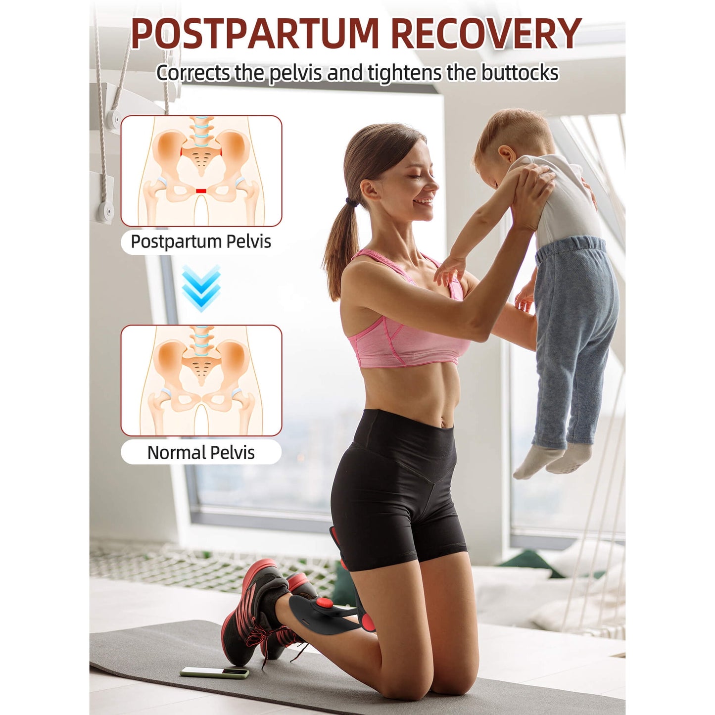 Sentryse Thigh Master Hip Trainer Kegel Exerciser, 48.5 lbs Pelvic Floor Muscle Trainer, Inner Thigh Exercise Equipment for Men Women Home Gym, Black