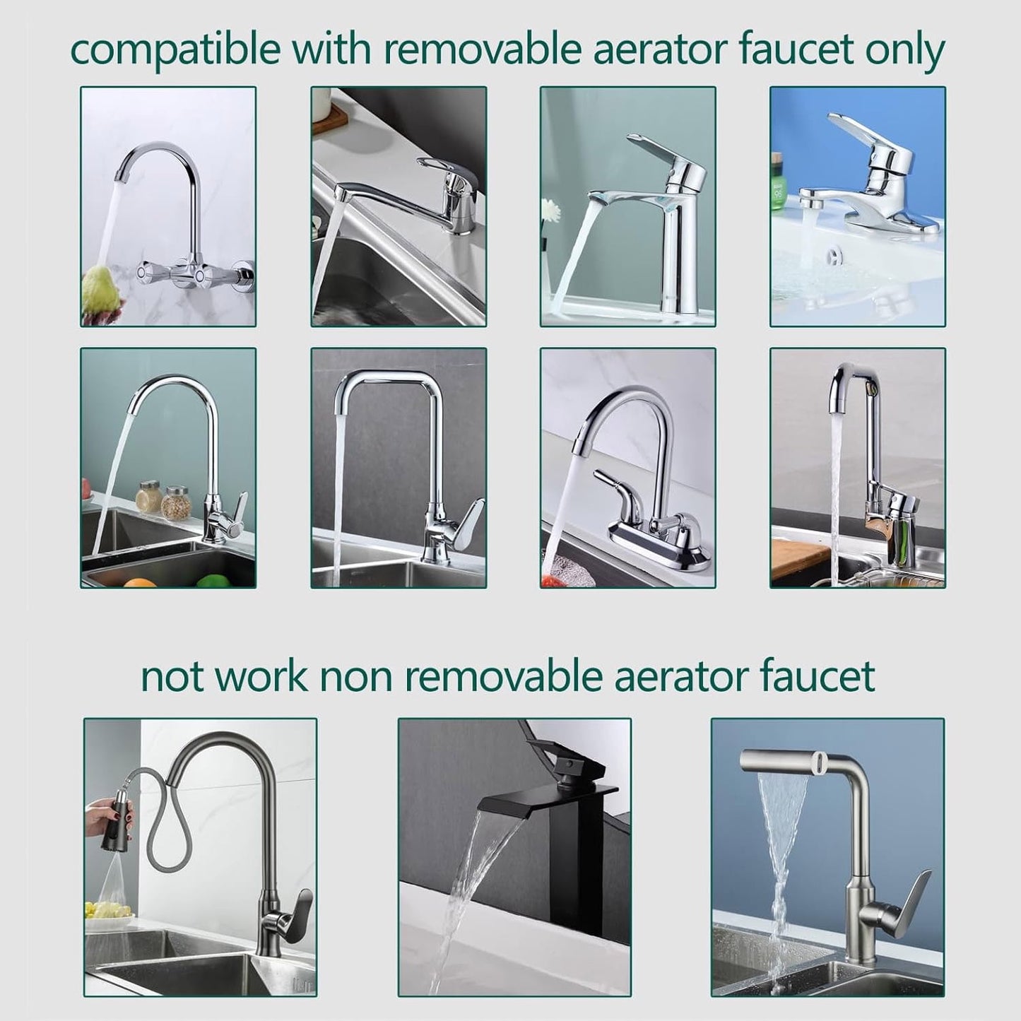 Sentryse Swivel Faucet Adapter Kit, Brass 3/4" Faucet to Garden Hose Adapter, Chrome Silver