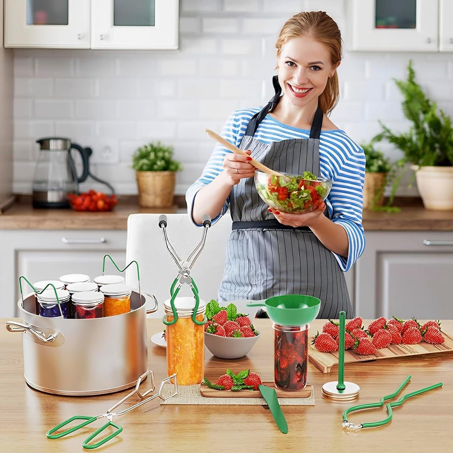 Sentryse Canning Kit, 5 Piece Canning Supplies Starter Kit, Stainless Steel Canning Set for Beginner