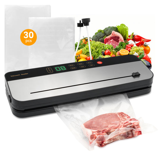Sentryse Cordless Vacuum Sealer Machine, 75Kpa Powerful Food Saver Vacuum Sealer for Kitchen & Outdoor, Rechargeable Portable Food Sealer with Dry/Moist Modes, Built-in Cutter & 30 Vacuum Bags