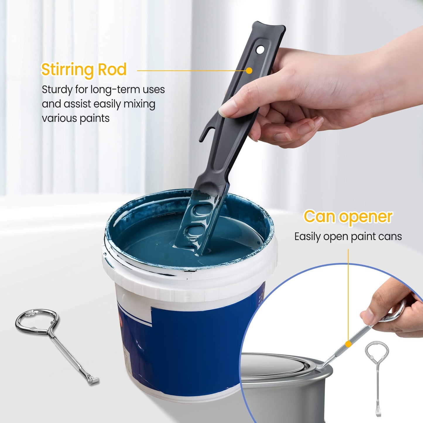 Tidymend Paint Roller Kit, 28 Pcs Paint Rollers with Extension Pole, Roller Paint Brush for Painting Walls