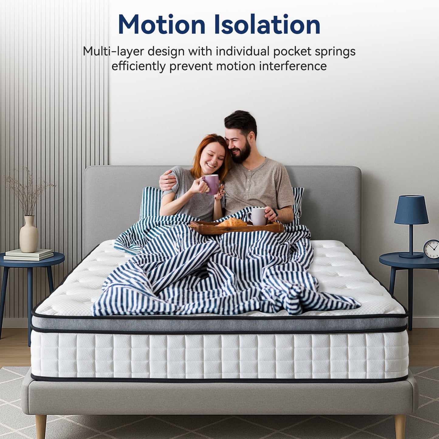 10" Queen Mattress, Euro Top Foam & Pocket Spring Hybrid Mattress in a Box, Plush Comfort, Pressure Relief and Motion Isolation