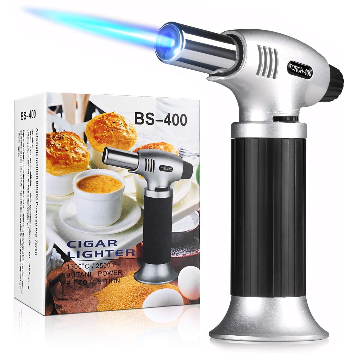 Sentryse Culinary Butane Torch, Professional Cooking Torch Lighter Butane Refillable for Baking BBQ
