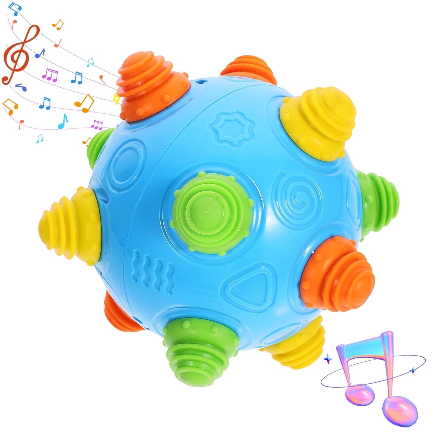 Sentryse Toddlers Baby Music Shake Dancing Ball Toy, Move and Crawl Ball Toys for 3+ Year Old Boys Girls, 1 pack