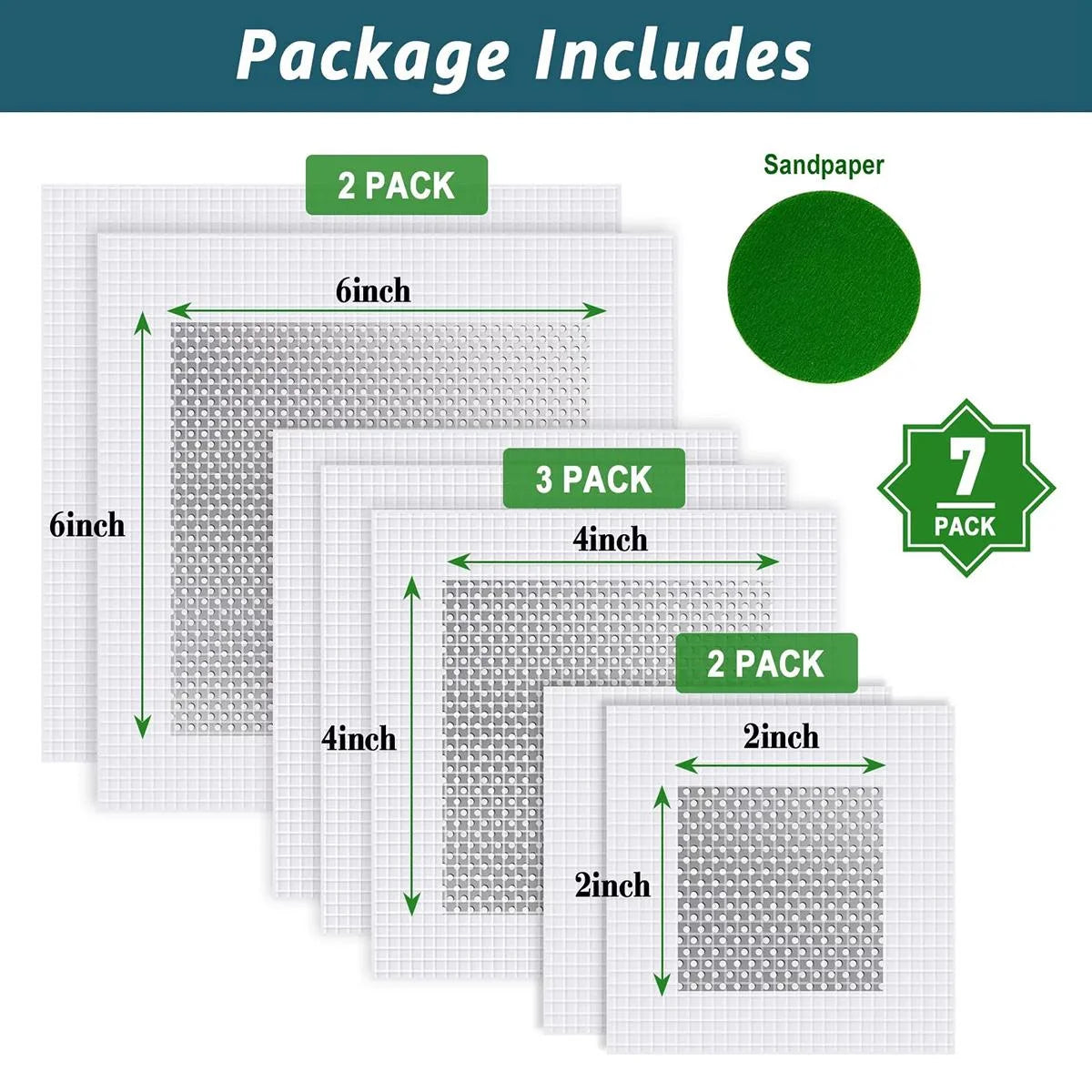 Sentryse Drywall Repair Kit 7PCS, 2/4/6 inch Dry Wall Repairs Patch with Extended Self-Adhesive Mesh