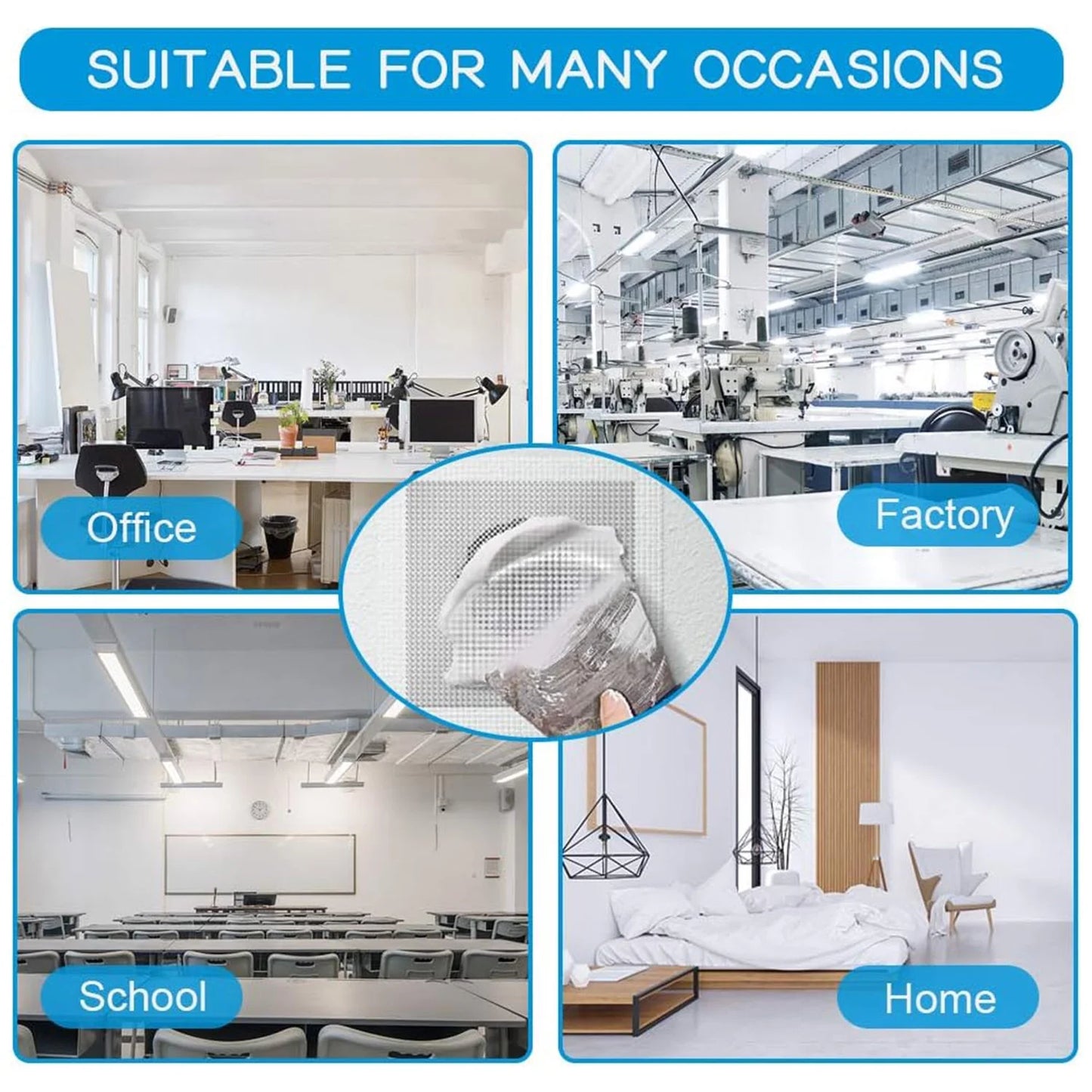 Sentryse Drywall Repair Kit 7PCS, 2/4/6 inch Dry Wall Repairs Patch with Extended Self-Adhesive Mesh