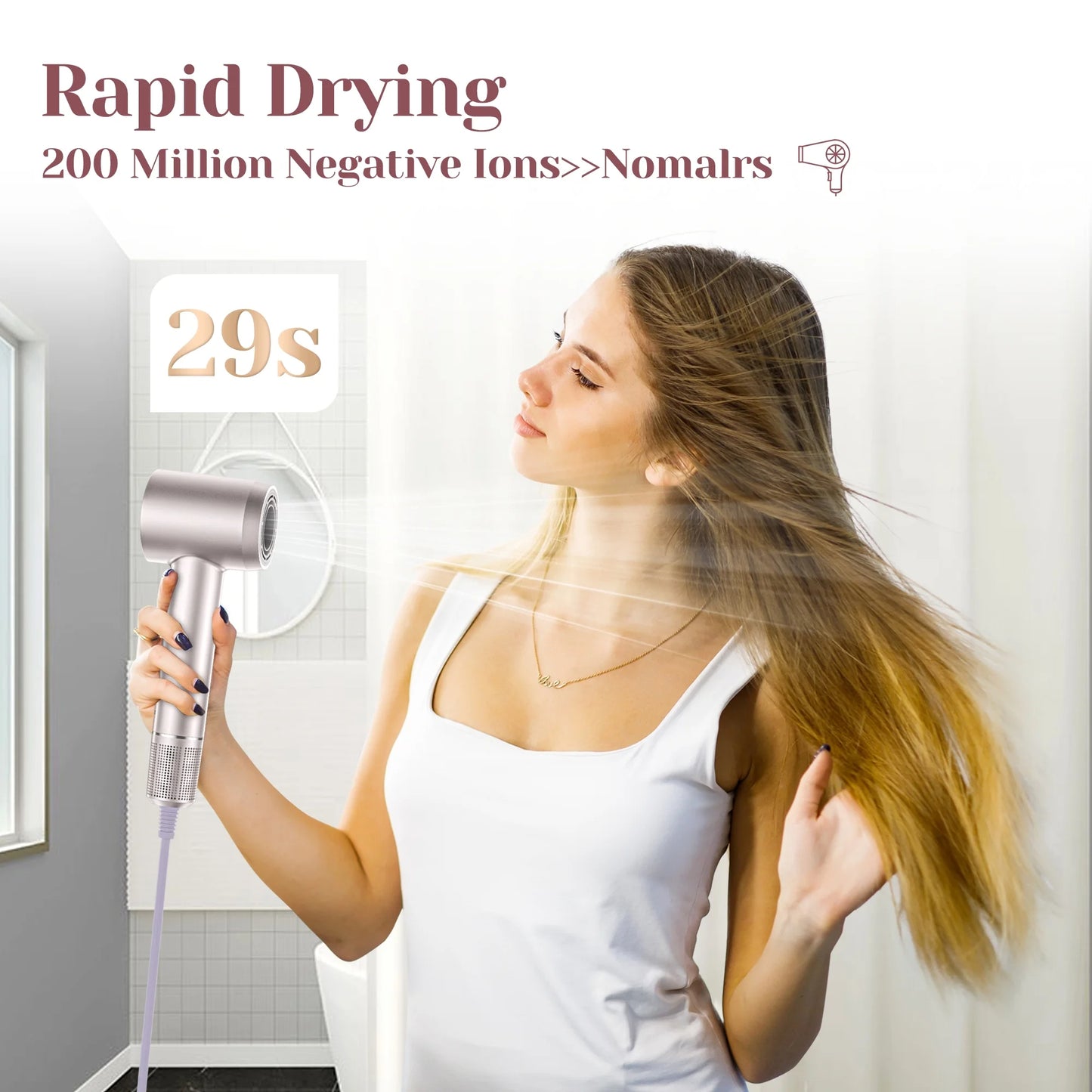 Sentryse Hair Dryer, High-Speed Ionic Blow Dryer, Lightweight Hairdryer with Diffuser, Gift Set for Women