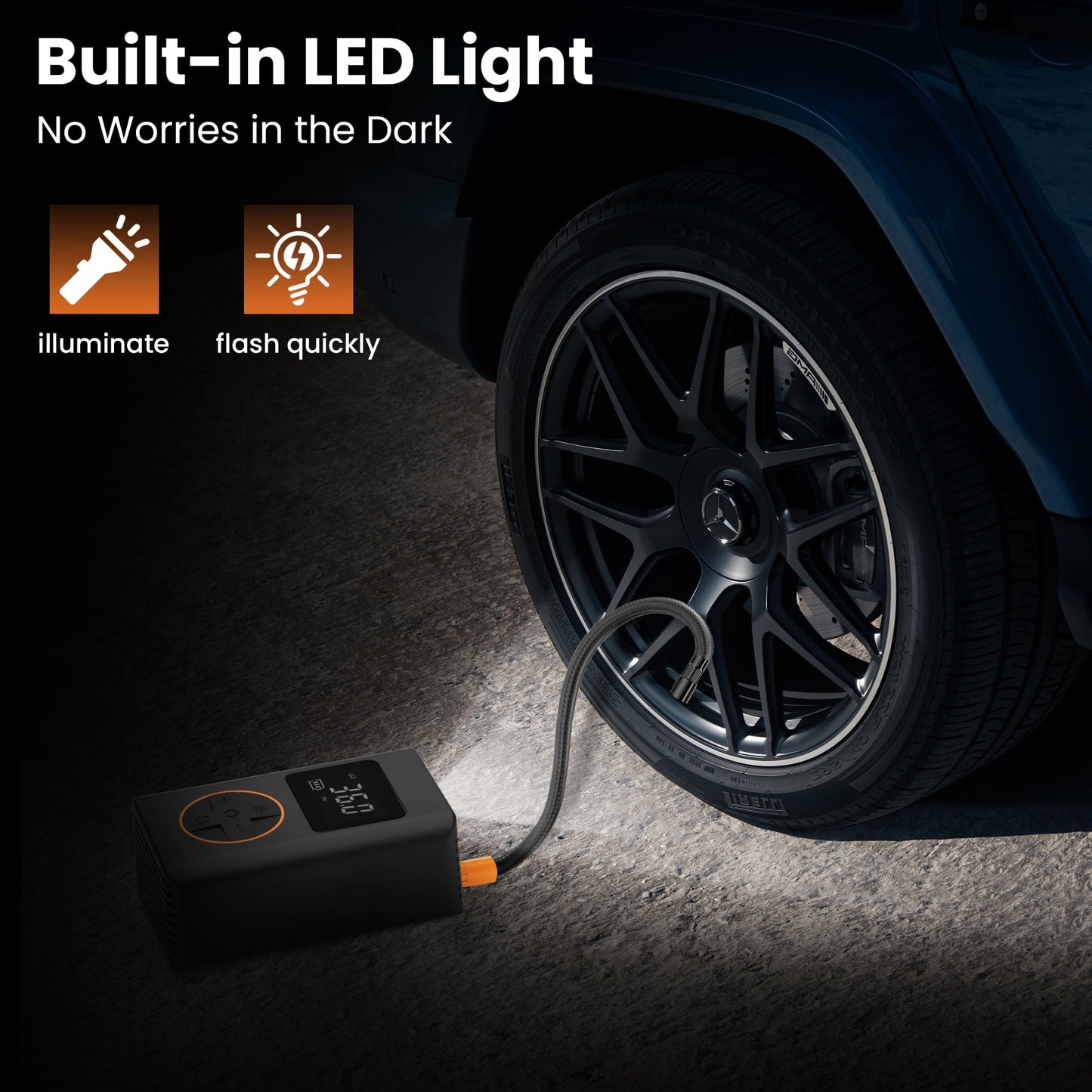 Cordless Tire Inflator Portable 150 Psi Air Compressor Tire Pumps for Car, Bicycle