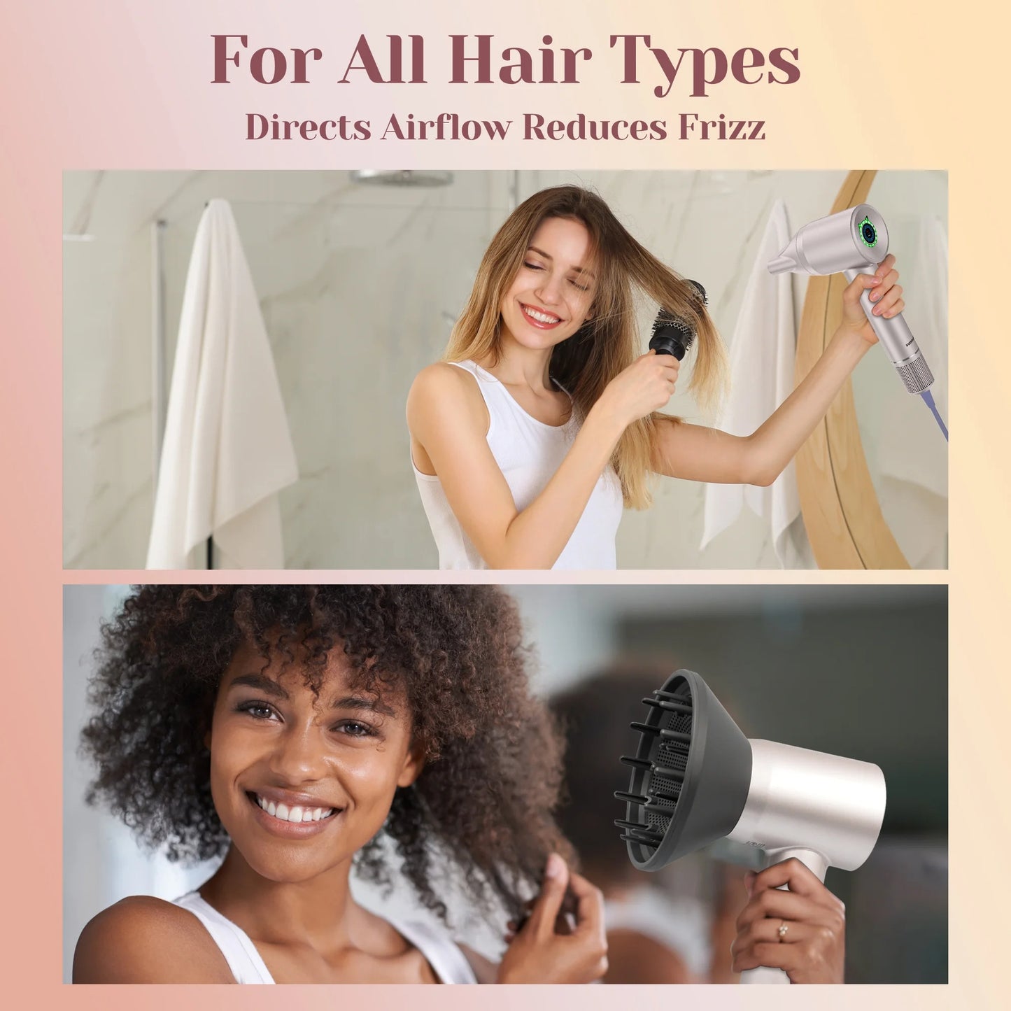 Sentryse Hair Dryer, High-Speed Ionic Blow Dryer, Lightweight Hairdryer with Diffuser, Gift Set for Women