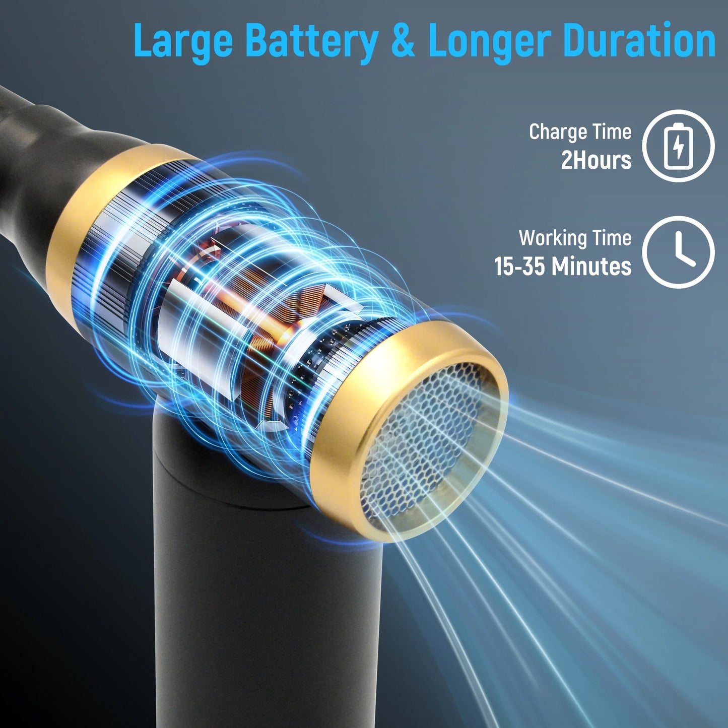 Compressed Air Duster, 200000RPM Electric Cordless Air Duster for Computer Keyboard