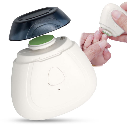 Baby Electric Nail Trimmer with LED Light, Adjustable Speed, Rechargeable Mini Baby Nail File, Baby Nail Clippers Safe for 3+ Months Old Babies (White)