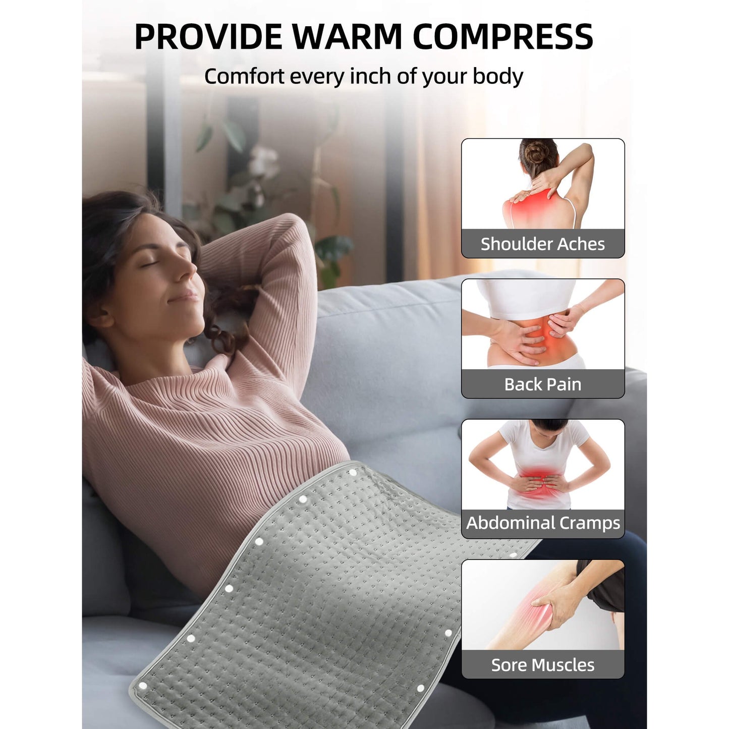 Sentryse Weighted Blanket for Adult, Small Weighted Blanket Travel Size, Weighted Lap Blanket Throw for Calming & Relaxing, 33"x18", Gray