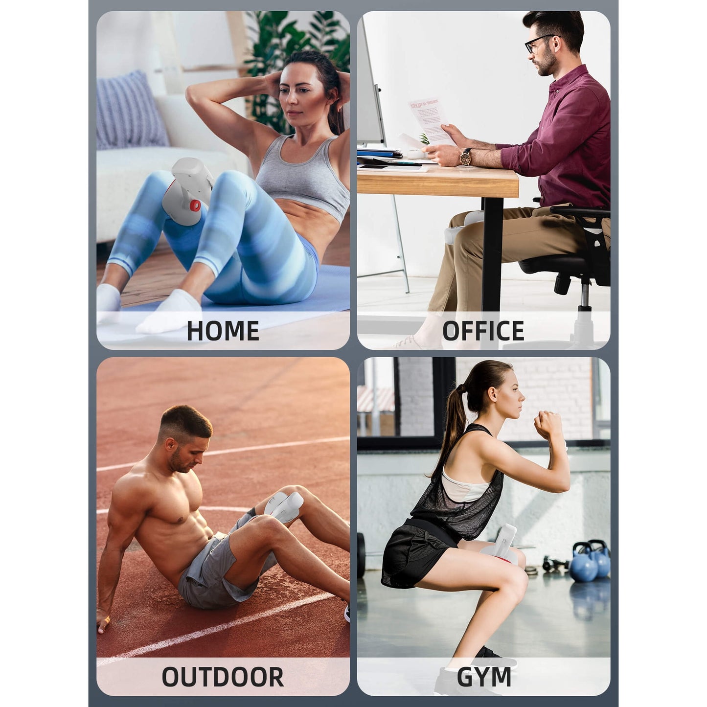 Tidymend Thigh Master 0-77 lbs Adjustable Resistance, Kegel Exerciser Pelvic Floor Muscle with Fixed Leg Straps, Inner Thigh Exerciser for Women Men, Gray