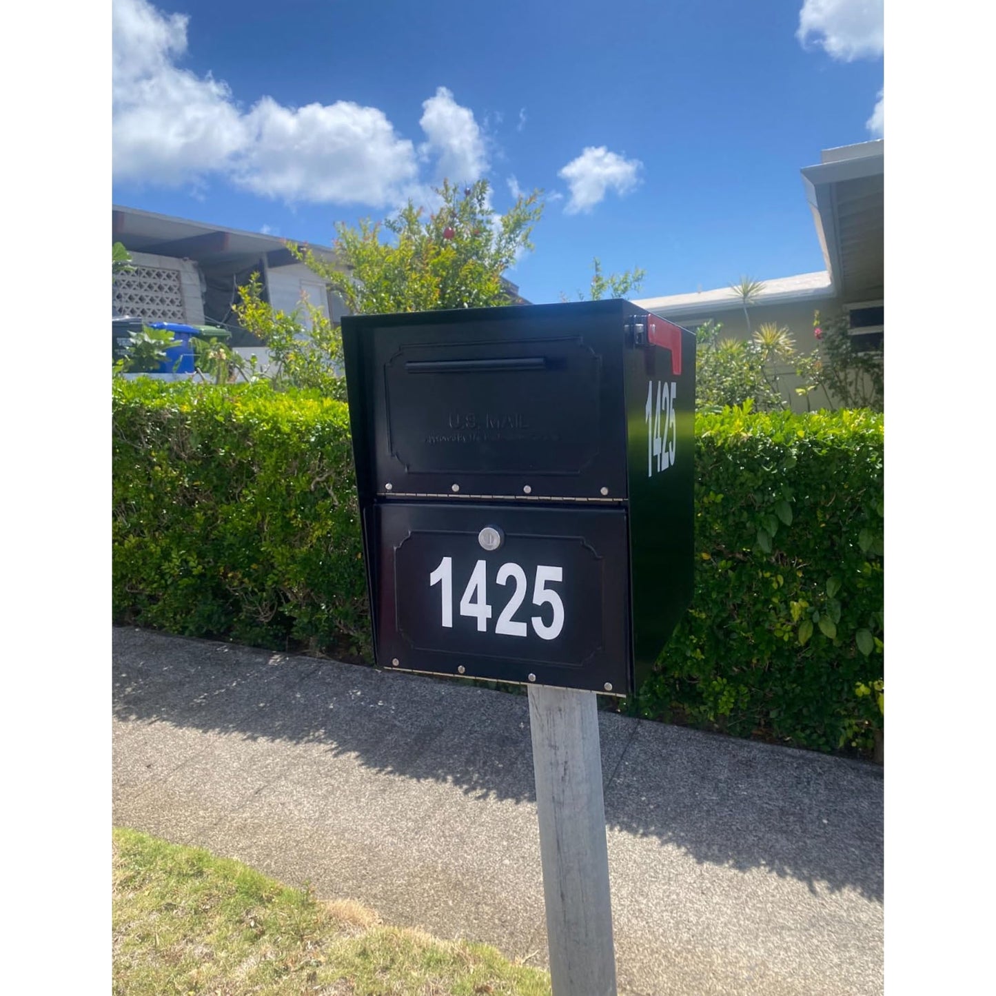 Sentryse Reflective Mailbox Numbers for Outside, 5 Sets Waterproof Mailbox Numbers Stickers for Mailbox, Door, Garbage Bins, Self Adhesive