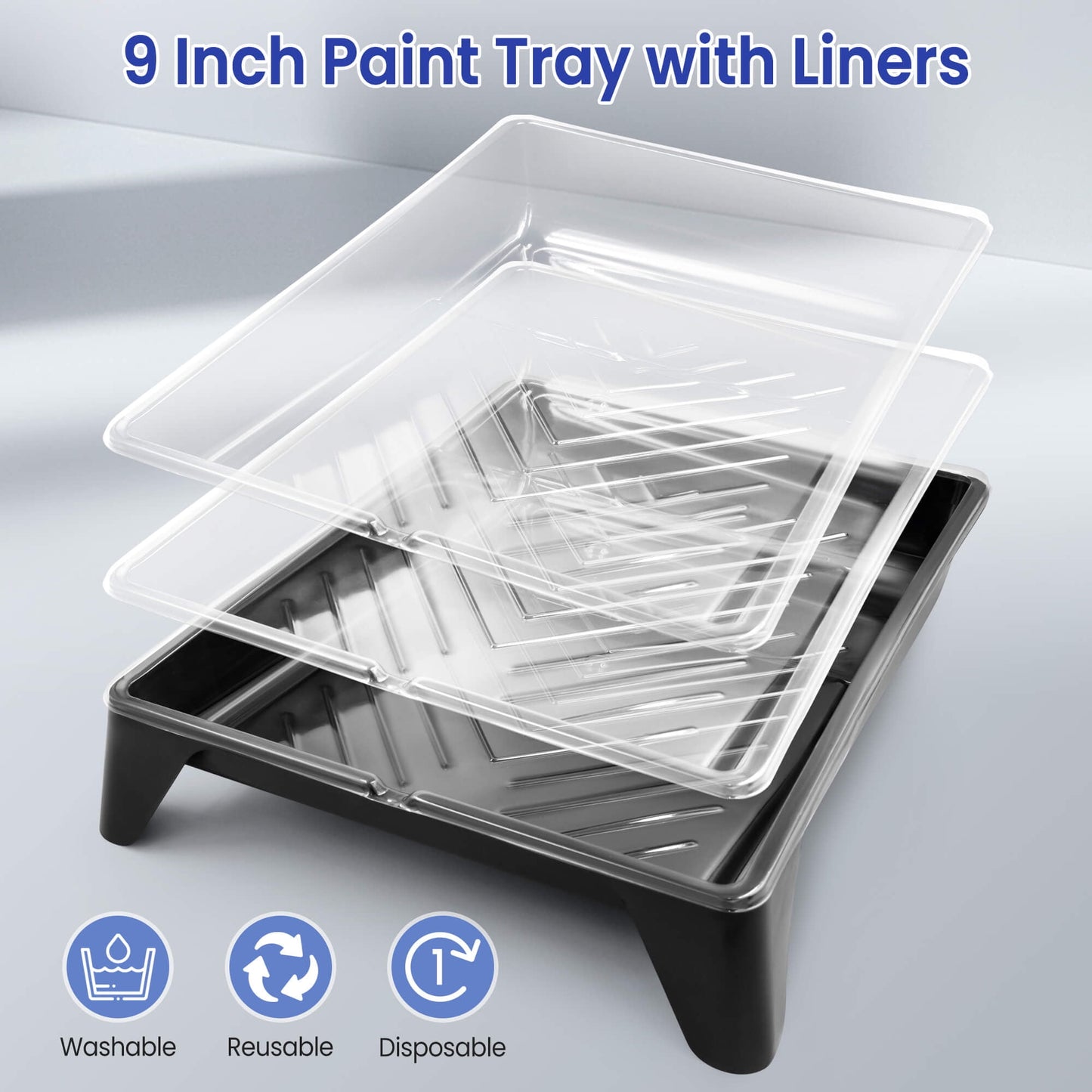 Tidymend Paint Roller Kit, 28 Pcs Paint Rollers with Extension Pole, Roller Paint Brush for Painting Walls