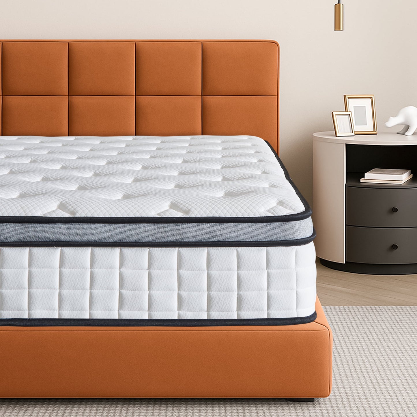 10" Queen Mattress, Euro Top Foam & Pocket Spring Hybrid Mattress in a Box, Plush Comfort, Pressure Relief and Motion Isolation