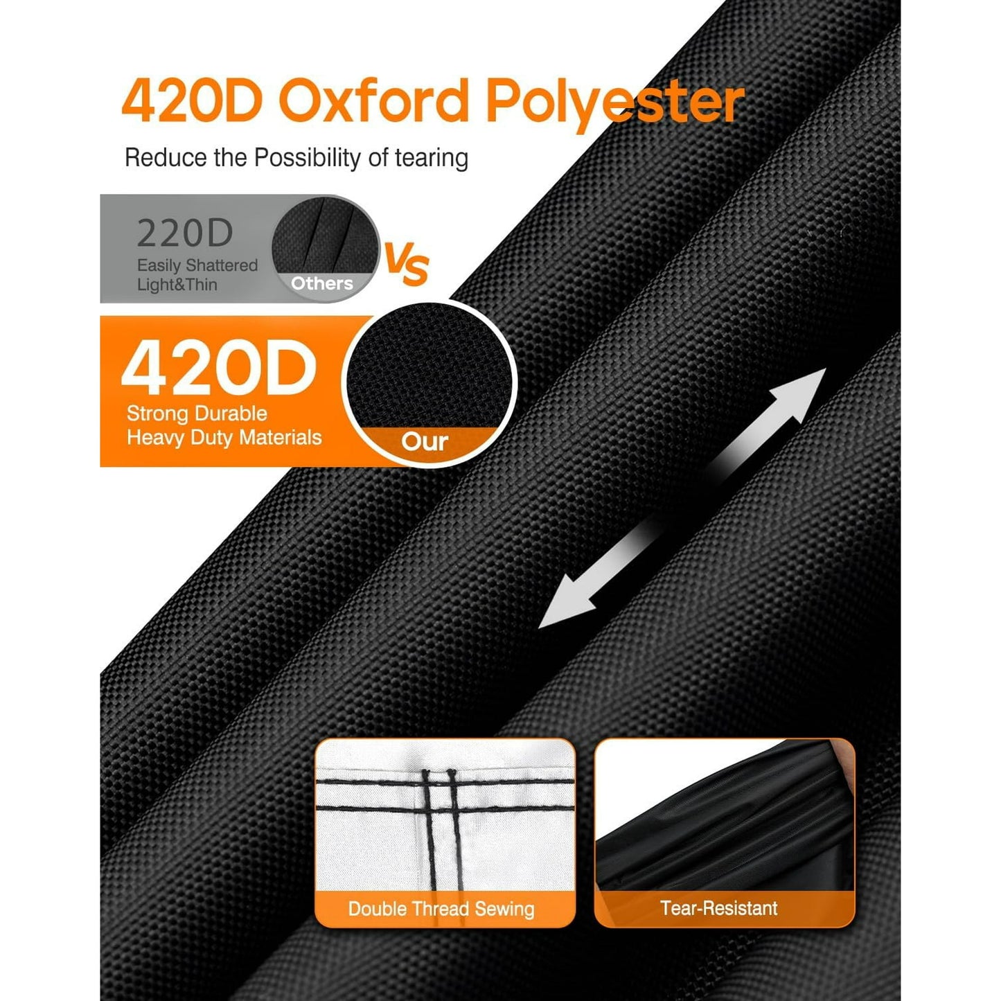 Sentryse 4 Passenger Golf Cart Cover, Waterproof Outdoor 4 Seat Club Car Cover, Fit for Golf Cart up to 112 inch, Black