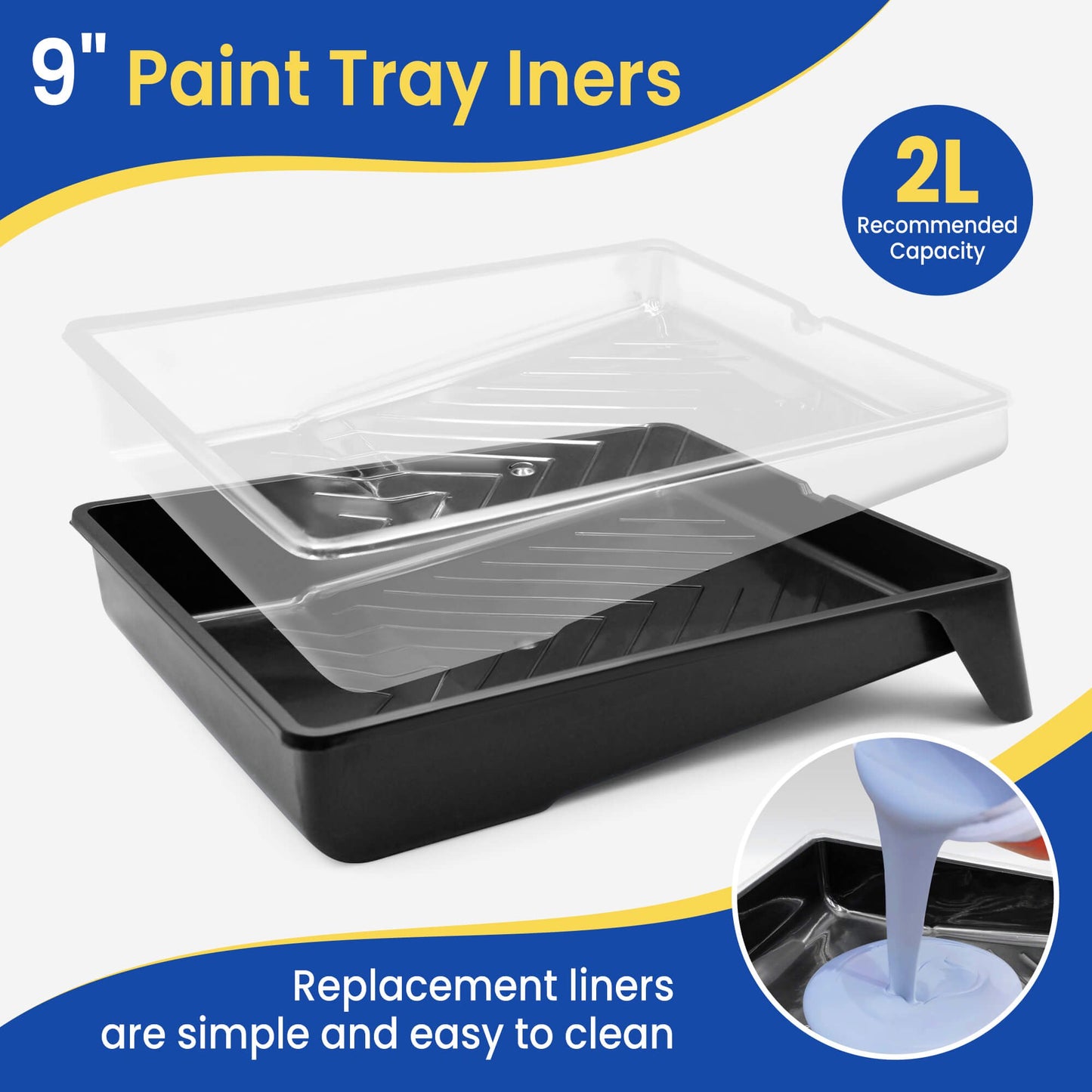 Sentryse Paint Roller Kit, 33 Pcs Paint Rollers with Extension Pole, Roller Paint Brush for Painting Walls