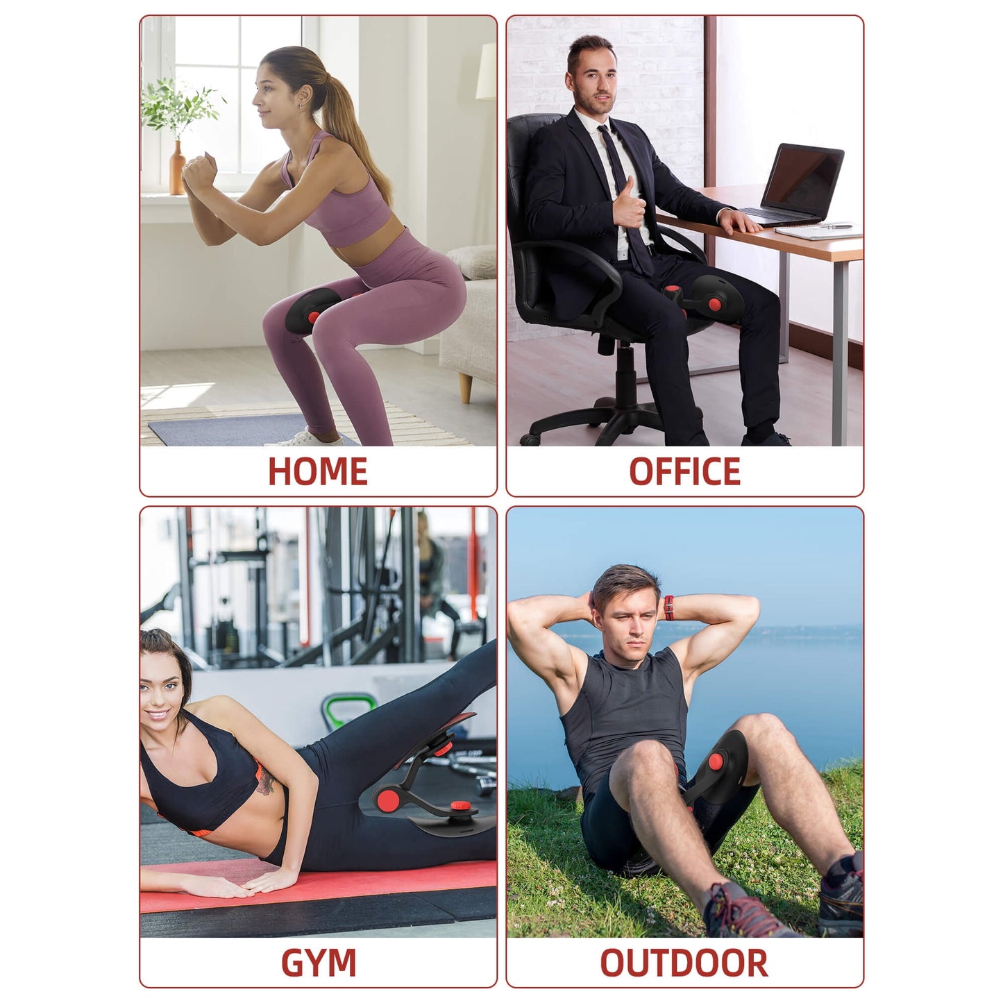 Sentryse Thigh Master Hip Trainer Kegel Exerciser, 48.5 lbs Pelvic Floor Muscle Trainer, Inner Thigh Exercise Equipment for Men Women Home Gym, Black