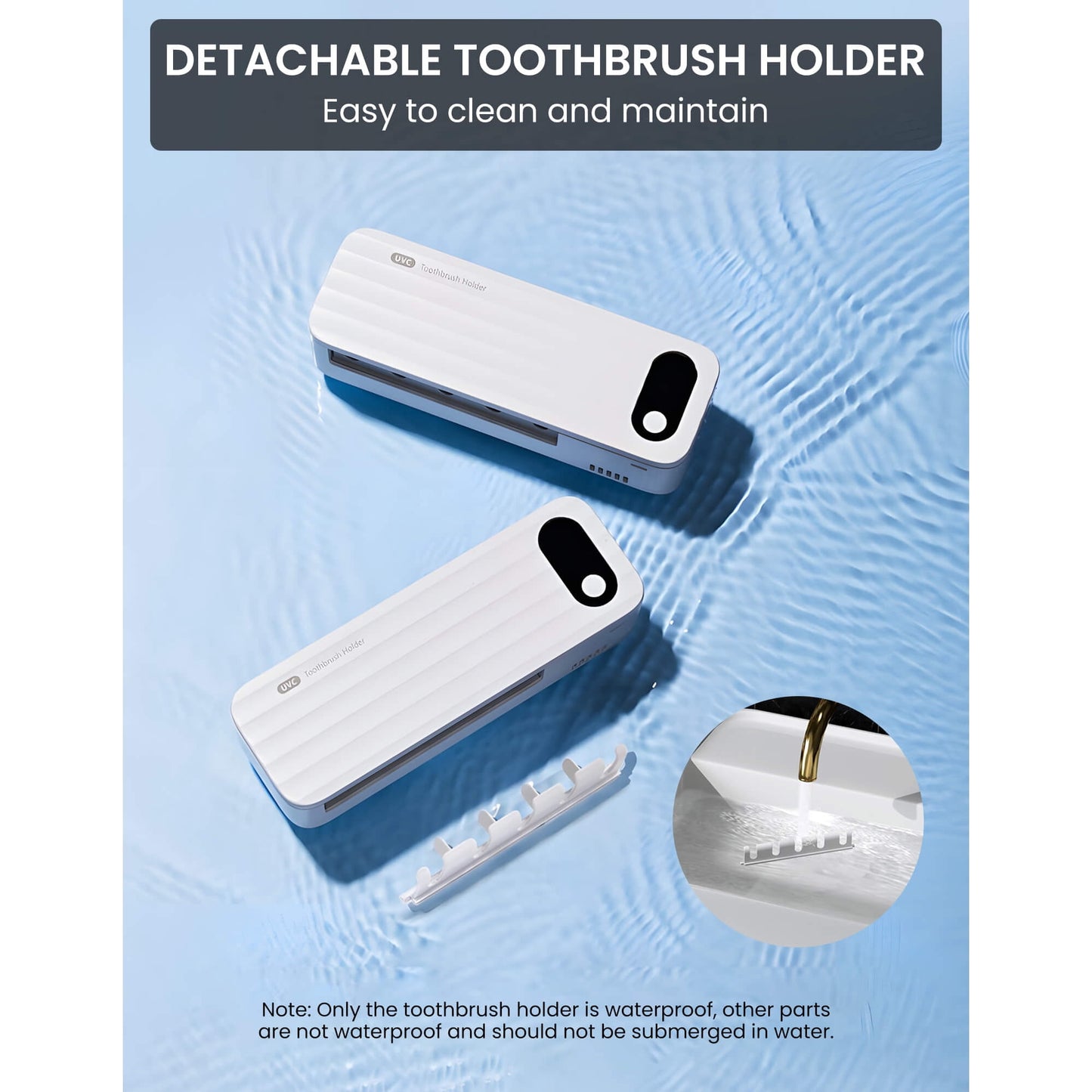 Sentryse Toothbrush Holders for Bathrooms, Electric Toothbrush Holder Wall Mounted with 5 Brush Slots Bathroom Accessories