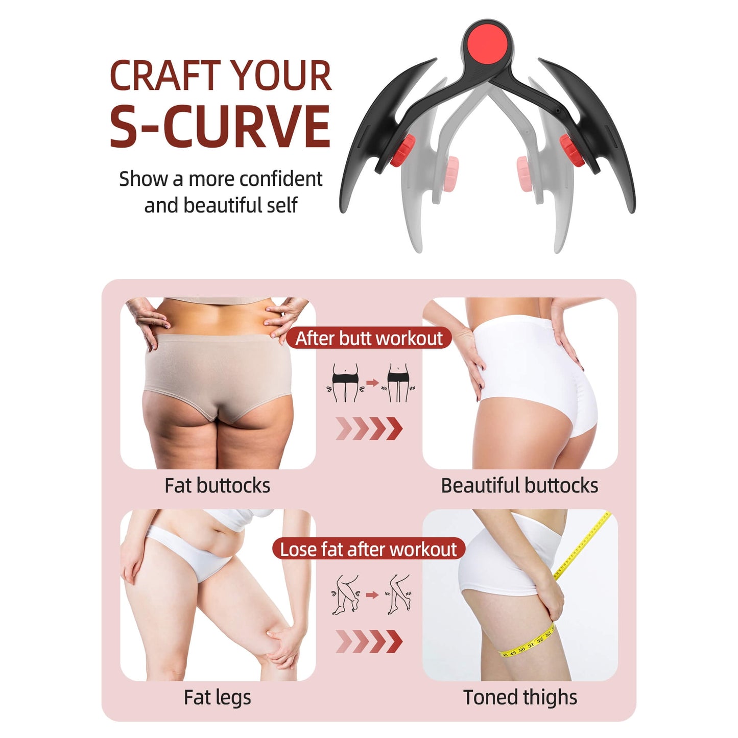 Sentryse Thigh Master Hip Trainer Kegel Exerciser, 48.5 lbs Pelvic Floor Muscle Trainer, Inner Thigh Exercise Equipment for Men Women Home Gym, Black