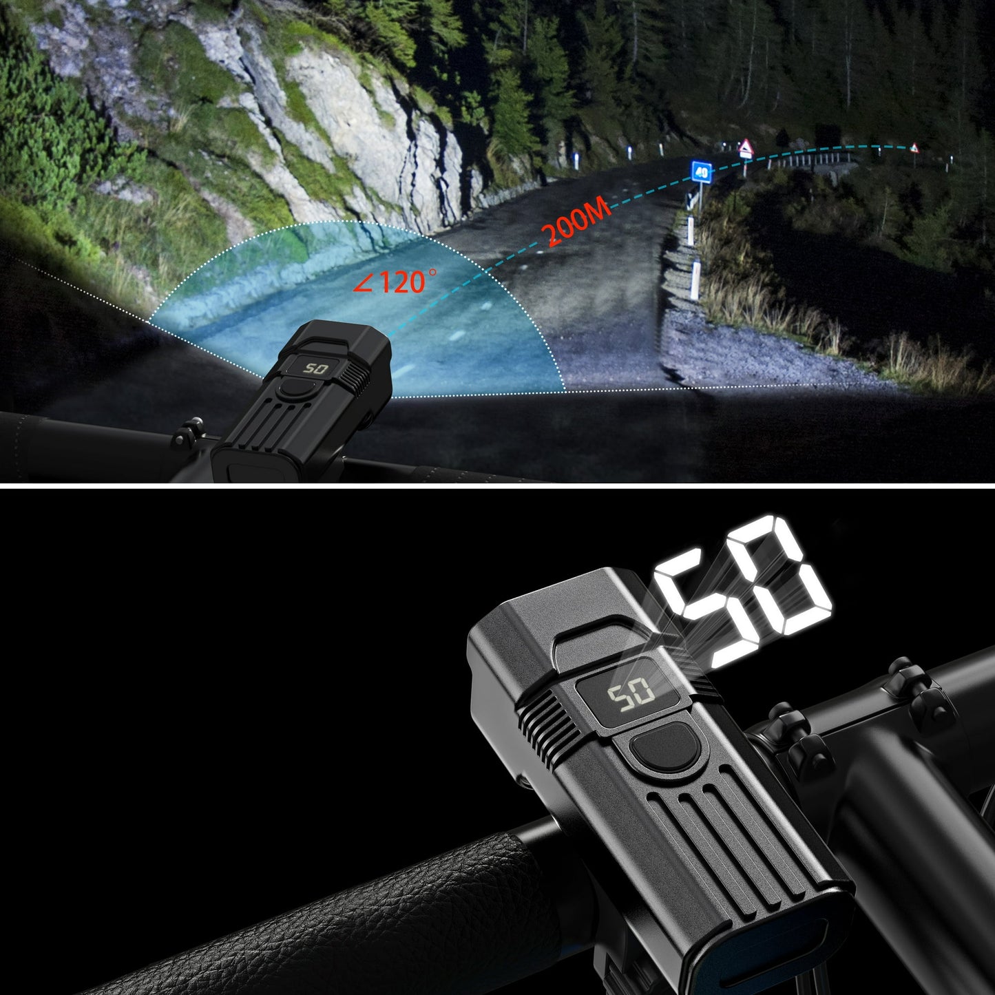 Tidymend Ultra Bright USB Rechargeable Bike Light Set, Powerful Bicycle Front Headlight and Back Taillight, Easy to Install for Road, Mountain, Night Riding